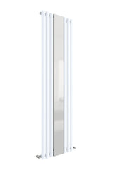 Hudson Reed HL330 Revive Single Panel Radiator With Mirror 1800 x 499, High Gloss White