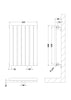 Image of Hudson Reed HL337 Revive Horizontal Single Panel Radiator 600 x 412, High Gloss White