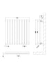 Image of Hudson Reed HL338 Revive Horizontal Single Panel Radiator 600 x 586, High Gloss White