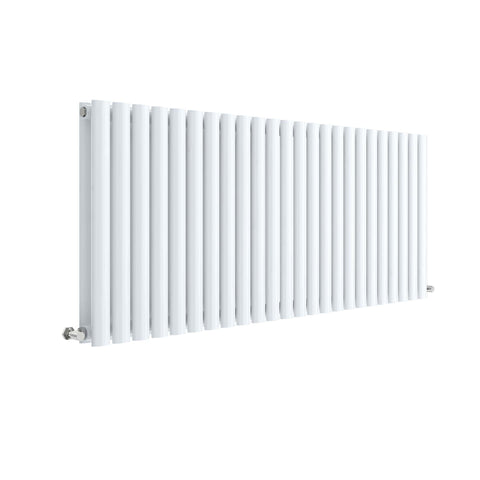 Hudson Reed HL340D Revive Horizontal Double Panel Radiator 600 x 1398, High Gloss White