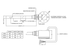 Hudson Reed HL501 Thermostatic Heating Element, Stainless Steel