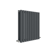 Hudson Reed HLA38D Revive Horizontal Double Panel Radiator 600 x 586, Anthracite
