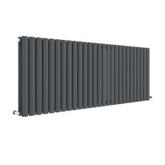 Hudson Reed HLA42D Revive Horizontal Double Panel Radiator 600 x 1572, Anthracite