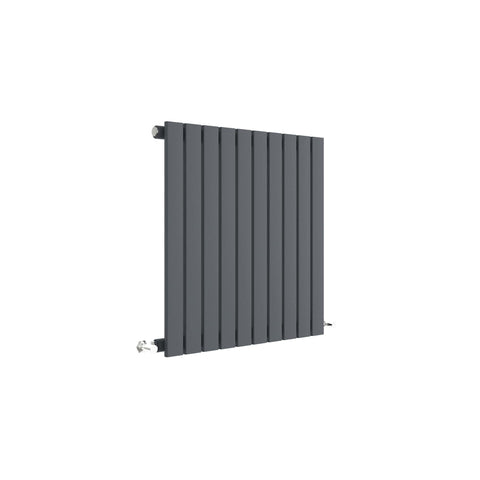 Hudson Reed HLA55 Sloane Horizontal Single Panel Radiator 600 x 586, Anthracite