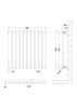 Image of Hudson Reed HLA55 Sloane Horizontal Single Panel Radiator 600 x 586, Anthracite