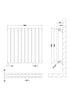 Image of Hudson Reed HLA55D Sloane Horizontal Double Panel Radiator 600 x 586, Anthracite