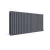 Image of Hudson Reed HLA59D Sloane Horizontal Double Panel Radiator 600 x 1398, Anthracite