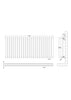 Image of Hudson Reed HLA59D Sloane Horizontal Double Panel Radiator 600 x 1398, Anthracite