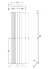 Image of Hudson Reed HLW41 Sloane Single Panel Designer Radiator, Satin White