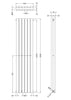 Image of Hudson Reed HLW43 Sloane Double Panel Designer Radiator, Satin White