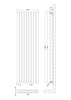 Image of Hudson Reed HLW47D Sloane Vertical Double Panel Radiator 1800 x 528, Satin White
