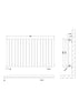 Image of Hudson Reed HLW56 Sloane Horizontal Single Panel Radiator 600 x 992, Satin White