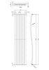 Image of Hudson Reed HLW95 Revive Wave Designer Radiator 1785 x 413, High Gloss White