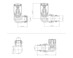 Hudson Reed HT309 Corner Duel Fuel Radiator Valve Pack (Pairs), Chrome