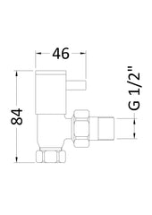 Hudson Reed HT310 Angled Radiator Valve Pack (Pairs), Chrome