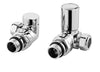 Image of Hudson Reed HT321 Corner Radiator Valve Pack (Pairs), Chrome