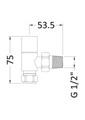 Hudson Reed HT324 Angled Radiator Valve Pack (Pairs), Chrome