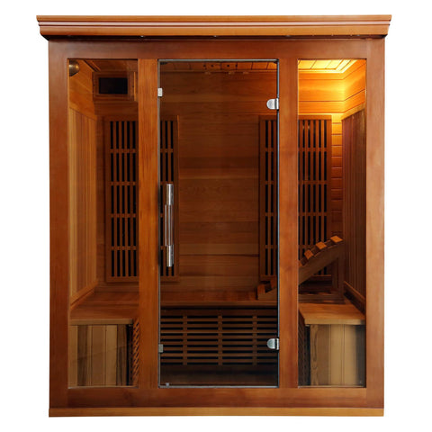 Cedar Elite 4-5 Person Premium Sauna w/ 9 Carbon Heaters - Houux