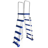Image of 52-in A-Frame Ladder w/ Safety Barrier and Removable Steps for Above Ground Pools - Houux