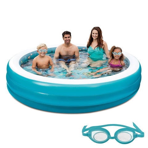 3D Inflatable 7.5-ft Round Family Pool - Houux