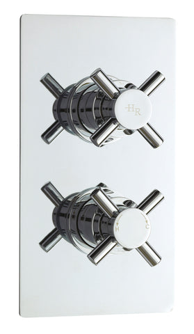 Hudson Reed KRI3210 Tec Crosshead Twin Thermostatic Shower Valve, Chrome