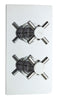 Image of Hudson Reed KRI3210 Tec Crosshead Twin Thermostatic Shower Valve, Chrome