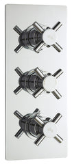 Hudson Reed KRI3211 Tec Crosshead Triple Thermostatic Shower Valve, Chrome