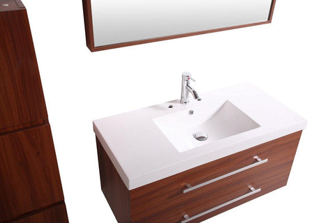 Legion Furniture WT5167 Sink Vanity With Mirror and Side Cabinet, No Faucet - Houux