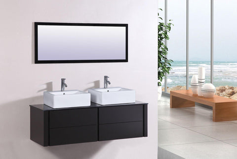 Legion Furniture WT9012B Sink Vanity With Mirror, No Faucet - Houux