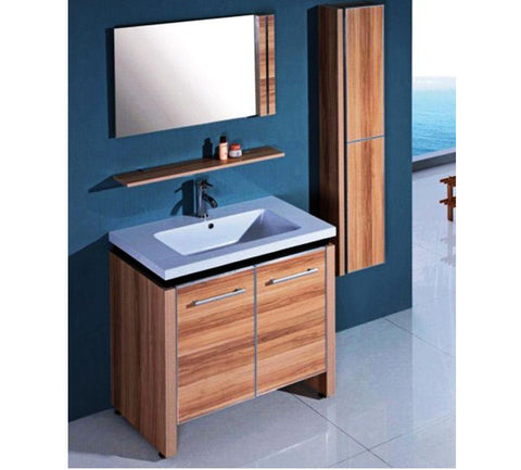 Legion Furniture WTH0932 Sink Vanity With Mirror and Side Cabinet, No Faucet - Houux