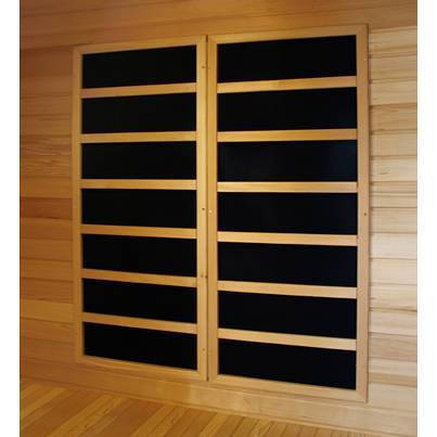 Whistler 4-Person Cedar Corner Infrared Sauna w/ 10 Carbon Heaters - Houux