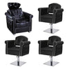 Image of DIR Salon Massage Veyron Shampoo Backwash (1) and Kelly Styling Chair (3) Salon Package DIR 7067-1067 - Houux