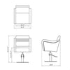Image of DIR Salon Massage Marvel Shampoo Backwash with Leg-rest (1) and Captain Styling Chair (3) Salon Package DIR 7853-1853 - Houux