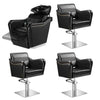 Image of DIR Salon Massage Marvel Shampoo Backwash with Leg-rest (1) and Captain Styling Chair (3) Salon Package DIR 7853-1853 - Houux