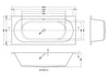 Image of Nuie NBA514 Otley Round Double Ended Bath 1800 x 800mm, White