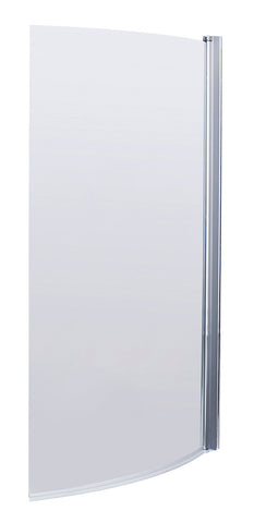 Nuie NBBS1 Pacific Curved B-Bath Screen, Polished Chrome