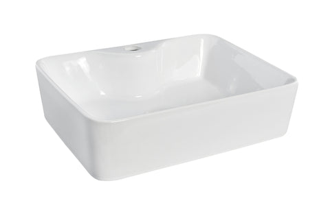 Nuie NBV119 Rectangular Vessel Soft Square, White