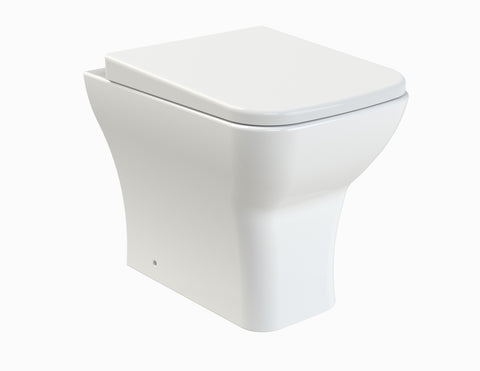 Nuie NCG406 Ava Back To Wall Pan & Soft Close Seat, White