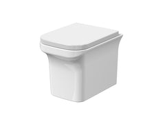 Nuie NCG540 Wall Hung Pan & Soft Close Seat Square, White