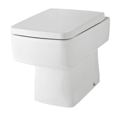 Nuie NCH106B Bliss Back to Wall Pan Square, White