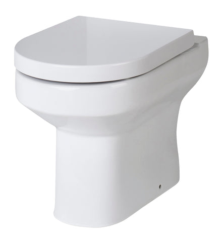 Nuie NCH606 Harmony Back to Wall Pan Round, White