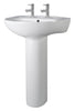 Image of Nuie CML003 Melbourne 550mm 2TH Basin & Pedestal Round, White