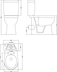 Nuie NCS500 Comfort Height Pan & Cistern Round, White