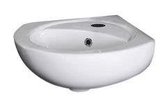Nuie NCU862 Melbourne Corner Wall Hung Basin Round, White