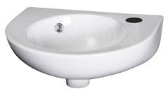 Nuie NCU942 Melbourne 450mm Wall Hung Basin Round, White