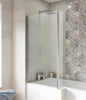 Image of Nuie NSBS2 Pacific L-Shaped Bath Screen, Polished Chrome