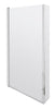 Image of Nuie NSBS7 Pacific L-Shaped Bath Screen Hinged, Polished Chrome