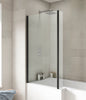 Image of Nuie NSBS7BP Pacific Square Bath Screen With Fixed Return, Matt Black