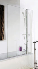 Nuie NSSQ1 Pacific Square Bath Screen With Fixed Panel, Polished Chrome