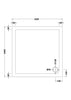 Image of Hudson Reed NTP015 Square Shower Tray 1000 x 1000mm, White